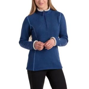 Women's Blue Half-Zip Sweater